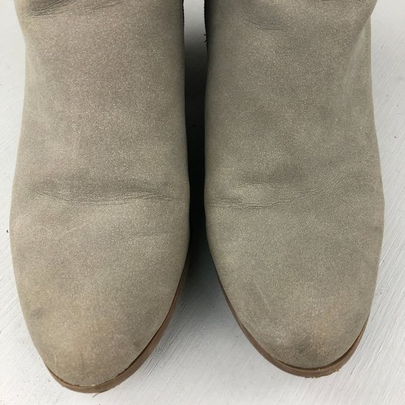 Circus Sam Edelman Women's Size 10M Lennon Grey Leather Fringe Ankle Booties - Picture 8 of 14